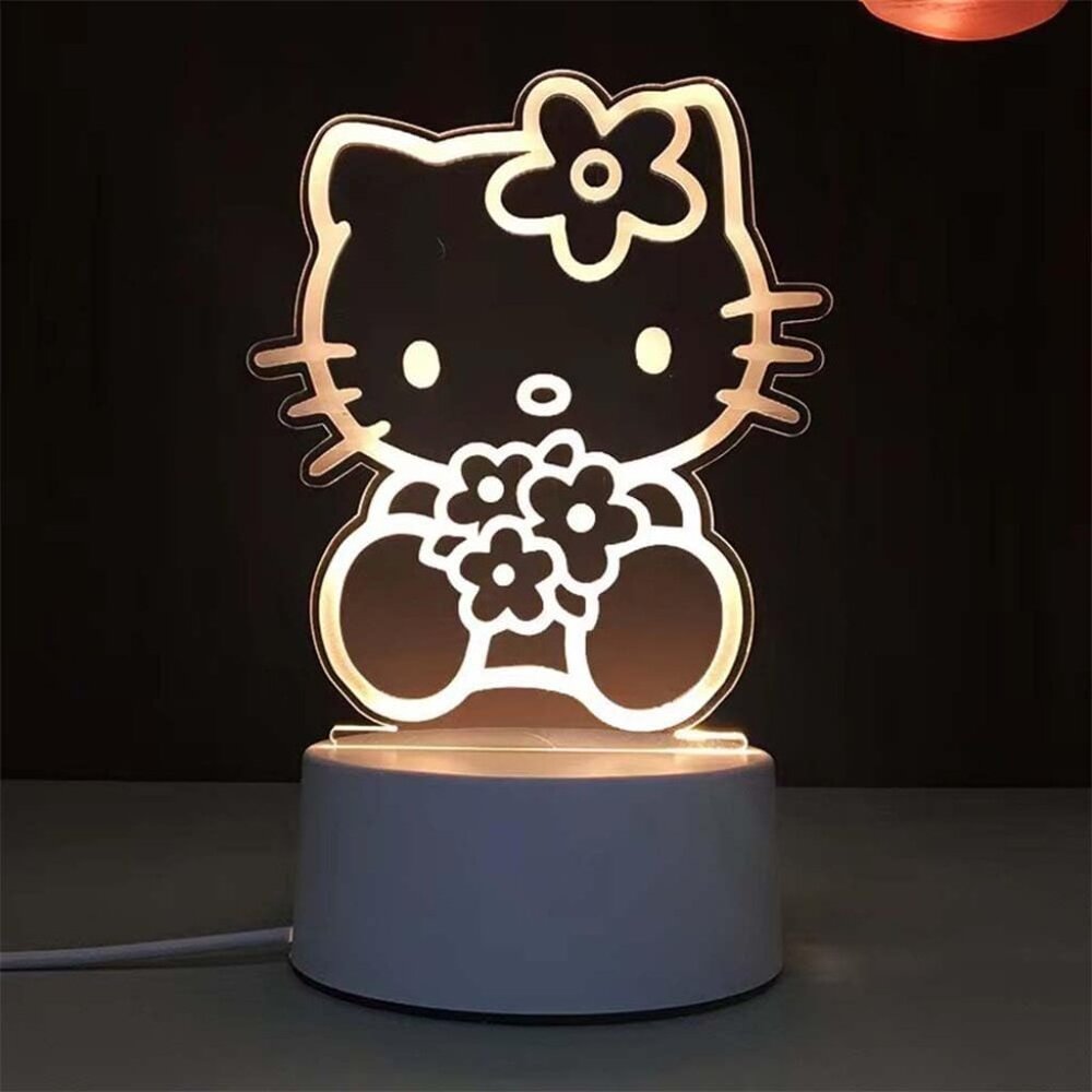 New 3D Cartoon Night Light, LED Desk Lamp with 3 Change Colors for Girls & Gifts - Picture 2 of 8